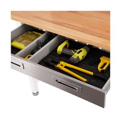 Seville Classics UltraHD® Lighted Workcenter with Wood Top and Pegboard