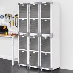 Seville Classics UltraHD® 4-Door Stackable Locker Cabinet