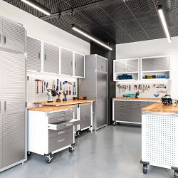 Seville Classics UltraHD® Double Door Wall Cabinet with Open Shelf