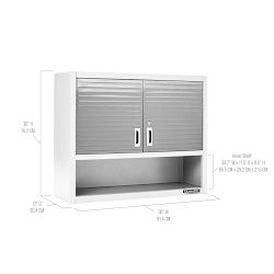 Seville Classics UltraHD® Double Door Wall Cabinet with Open Shelf