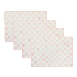 MacKenzie-Childs Rosy Check Placemats, Set of 4