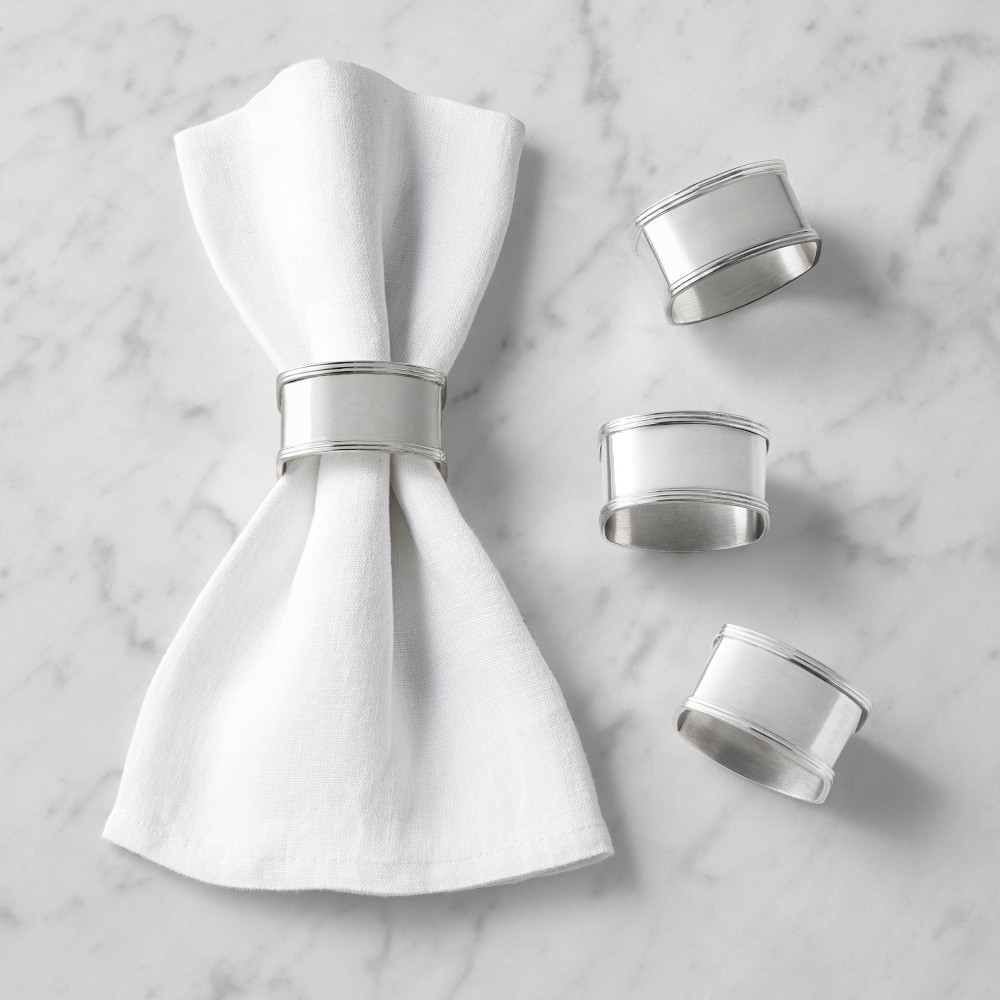 Heirloom Silver Napkin Rings, Set of 4 - Set of 4