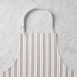 Williams Sonoma Classic Stripe Personalized Apron, Drizzle Grey