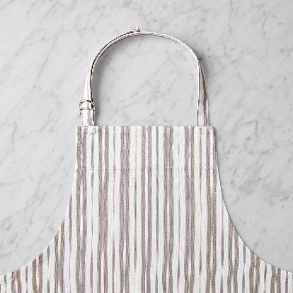Williams Sonoma Classic Stripe Apron - Drizzle Grey