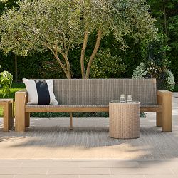 Larnaca Teak AWW Sofa, Club Chairs, &amp; Coffee Table
