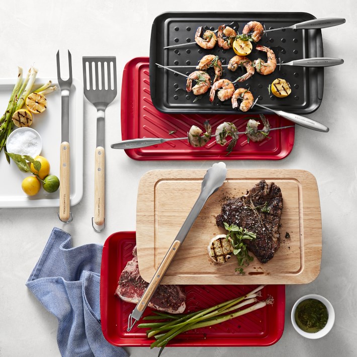 3-Piece BBQ Set, Ashwood Handle | Williams Sonoma