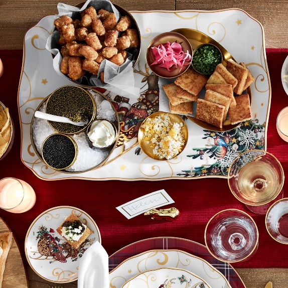 Twas the Night Before Santa & Sleigh Christmas Platter | Williams