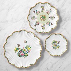 Famille Rose Scalloped 12-Piece Dinnerware Set