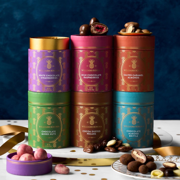 Heritage Canister Chocolate Almond Brittle | Williams Sonoma