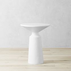 Matte White Accent Table (16")
