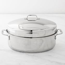 All-Clad Stainless-Steel Covered Oval Roasting Pan with Rack