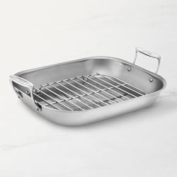 All-Clad D3® Stainless-Steel Flared Roasting Pan with Rack
