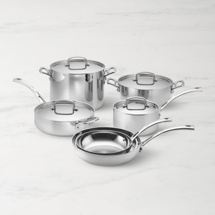Cuisinart DCL-10PLUS一式（説明書なし） Cuisinart French Classic Tri-Ply Stainless-Steel 10-Piece Cookware