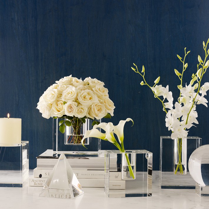 Crystal Block Decorative Vase | Williams Sonoma