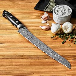 Zwilling Bob Kramer Damascus Steel Bread Knife, 10"