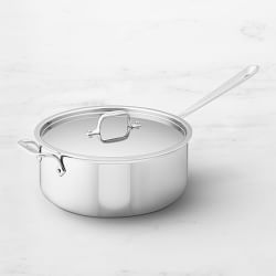 All-Clad D3® Tri-Ply Stainless-Steel Sauté Pan, 6-Qt.