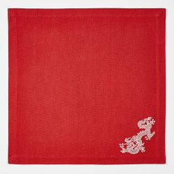 Lunar New Year Embroidered Napkins, Set of 4