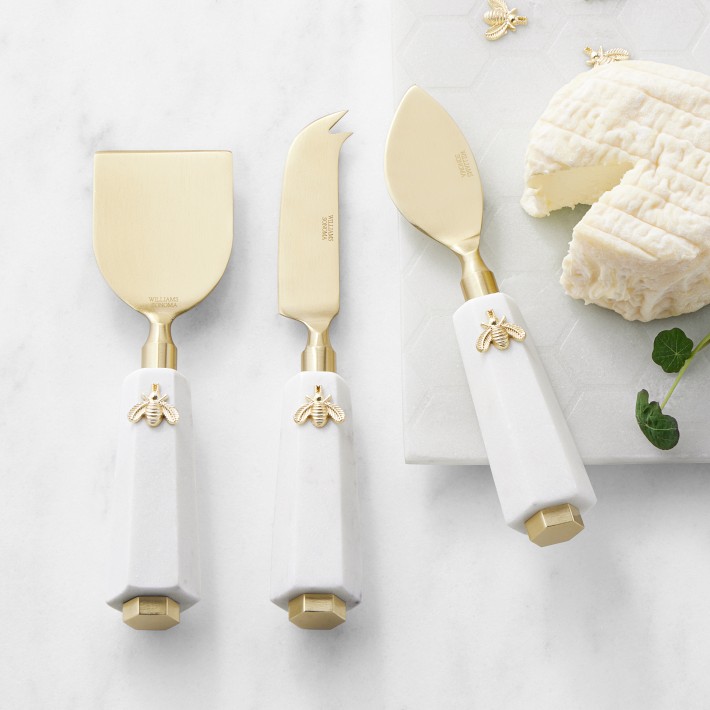 ウィリアムズ・ソノマ ピエール・ザ・ピッグ チーズスプレッダーナイフ Honeycomb Cheese Knives - Set of 3 | Cheese Tools | Williams Sonoma