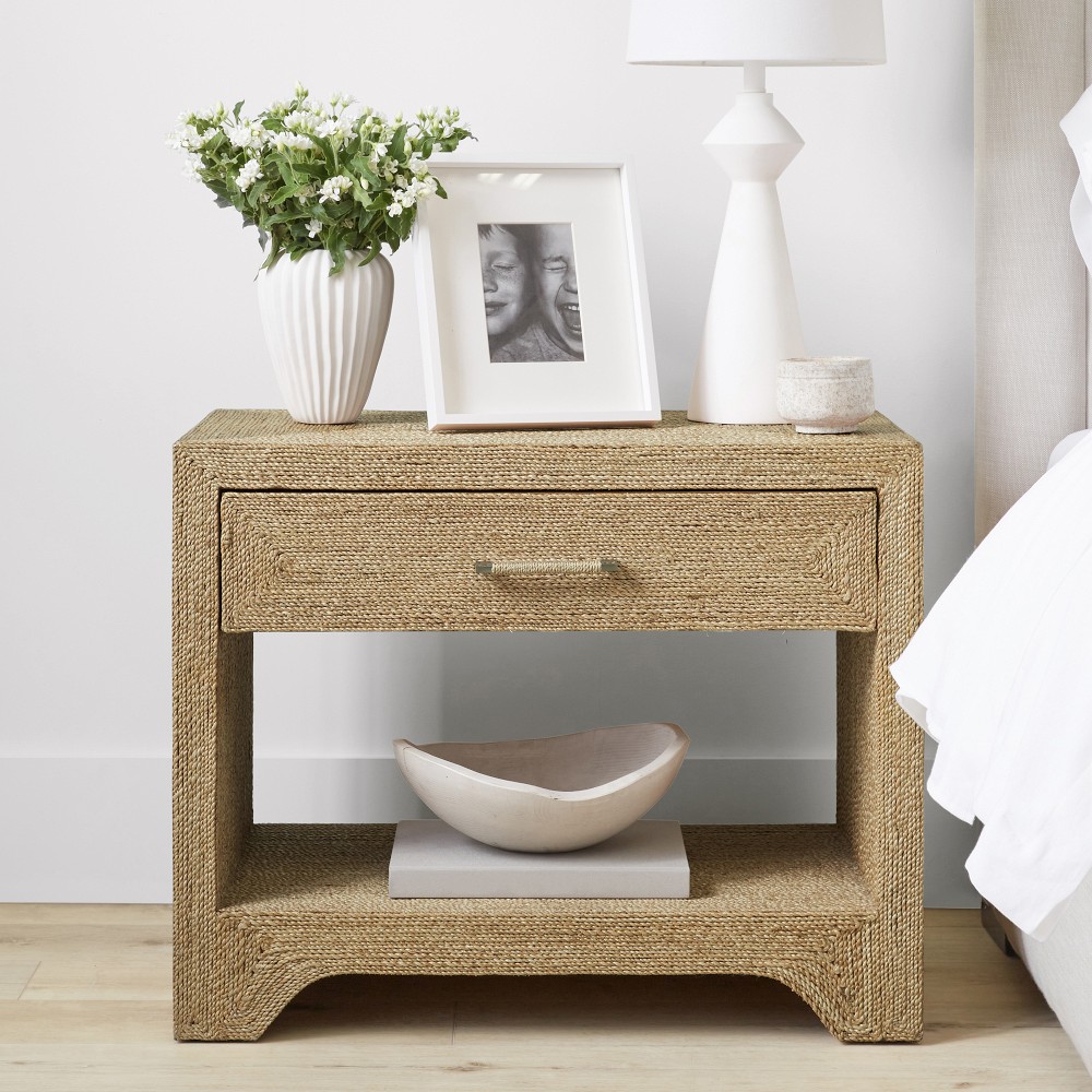 Point Reyes 1-Drawer Woven Nightstand (32") by Williams Sonoma Home