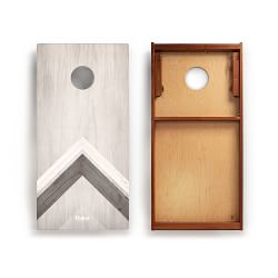 Silver Chevron Cornhole Boards