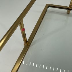 OPEN BOX:Antique Brass and Glass Tray