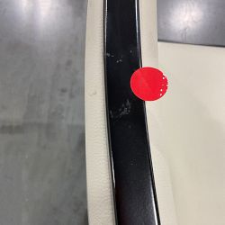 OPEN BOX:Dessau Counter Stool, Standard, Performance Vegan Pebbled Leather, Ivory, Bronze