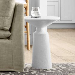Matte White Accent Table (16")