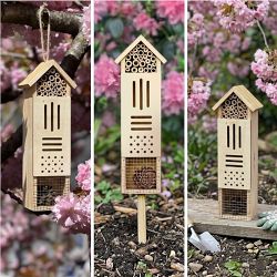Pollination Palace 5 Compartment Wooden House for Bees, Butterflies, Ladybugs, &amp; Insects