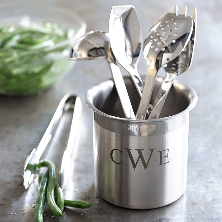 Monogrammed All-Clad Stainless-Steel Kitchen Tool Set - Set of 6