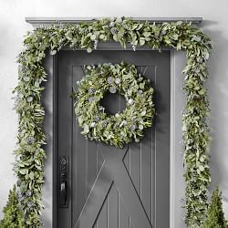 Jeff Leatham x Williams Sonoma Sonoma Winter Live Wreath &amp; Garland