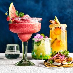 Recycled Glass Margarita Glasses, Set of 4