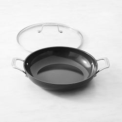 Le Creuset Essential Ceramic Nonstick Shallow Braiser with Glass Lid