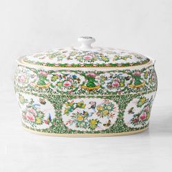 Famille Rose Porcealin Bread Box