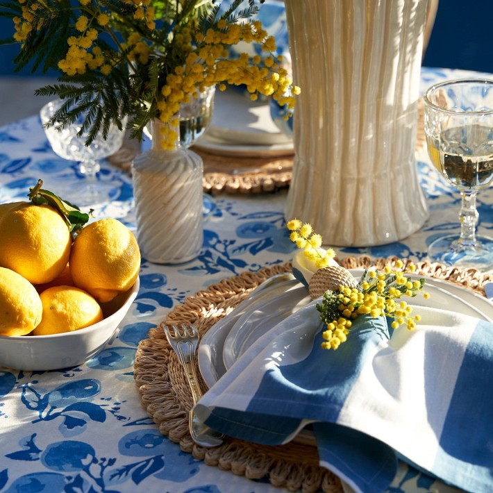 williams sonomaテーブルクロス Couleur Nature Citron Tablecloth | Williams Sonoma