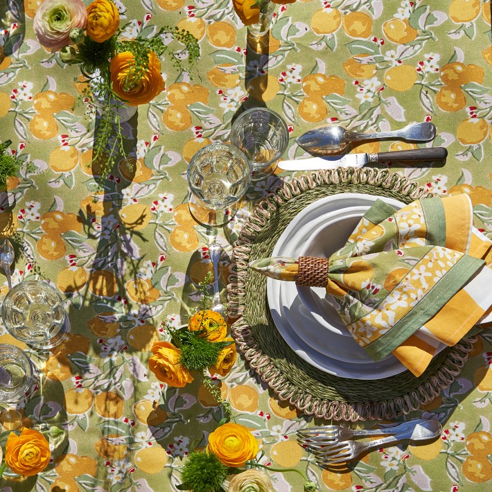 Couleur Nature Citron Tablecloth | Williams Sonoma