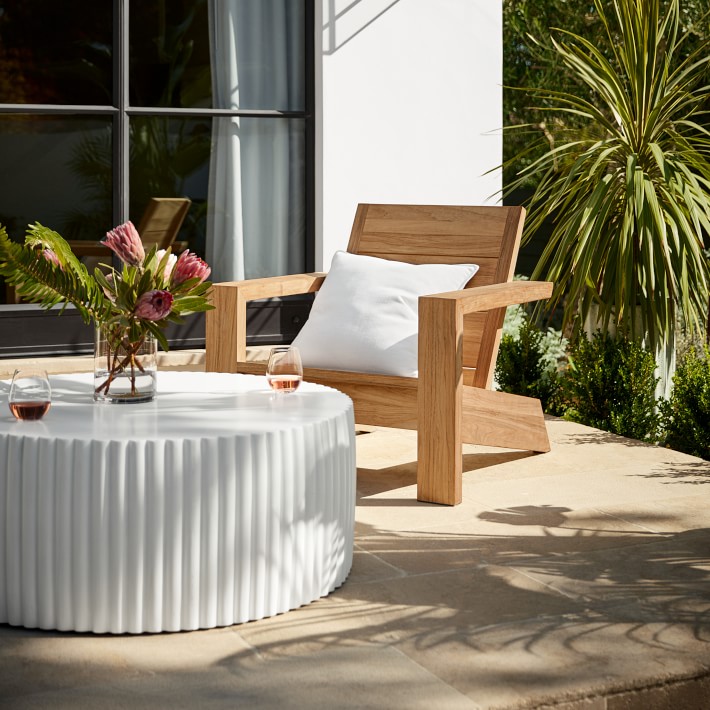 Larnaca Outdoor Teak Deck Chair | Patio Furniture | Williams Sonoma
