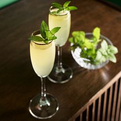 Gold Rim Champagne Flutes