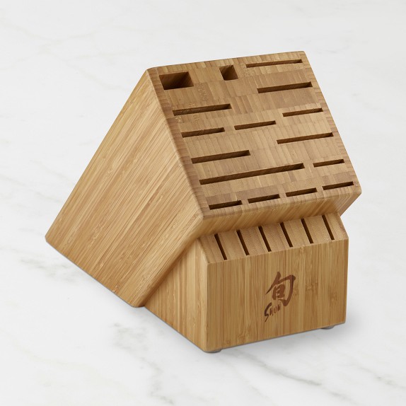 Shun Bamboo 22-Slot Knife Block Set | Williams Sonoma