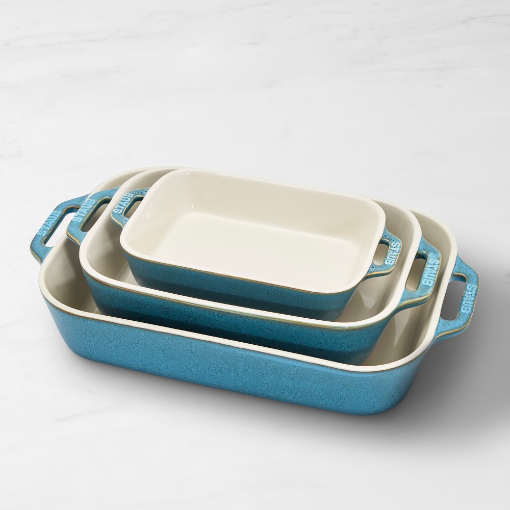 Staub Stoneware Rectangular Baking Dishes, Set of 3 - Set of 3