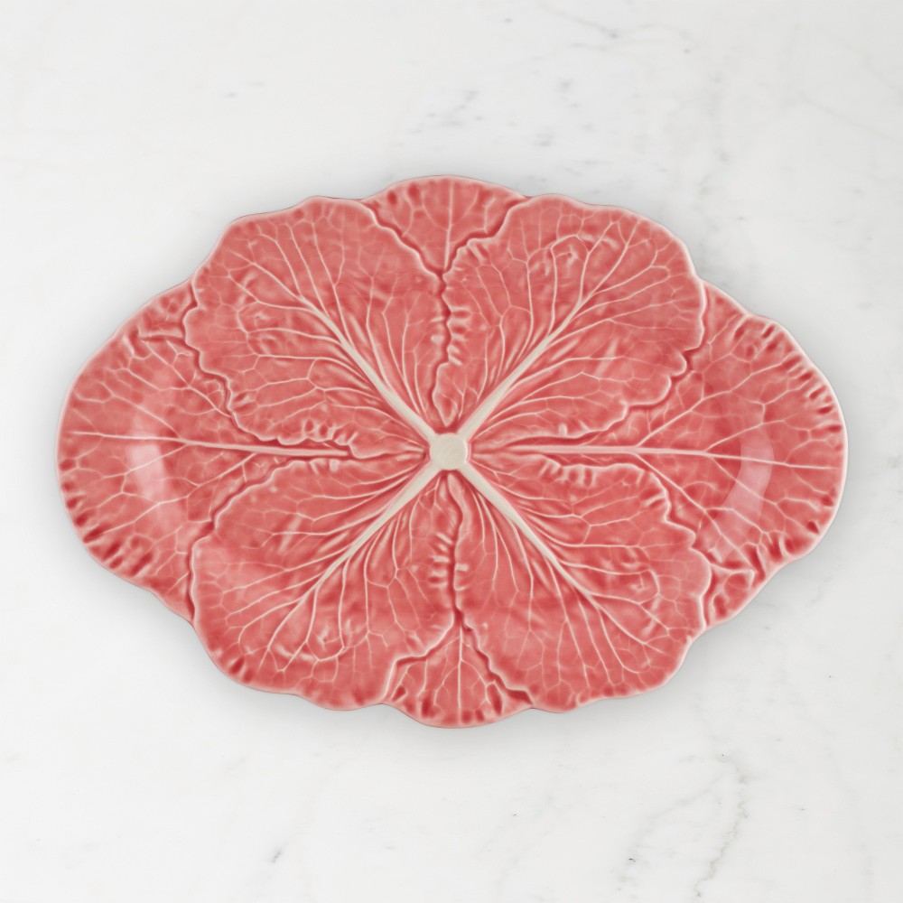 Bordallo Pinheiro Cabbage Oval Platters - Pink