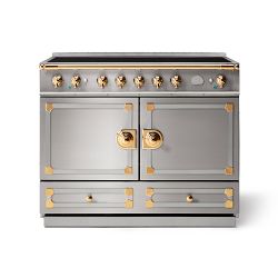 La Cornue CornuFé 110 Induction Range, Stainless Steel with Polished Brass
