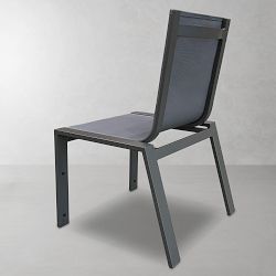 OPEN BOX:Santa Barbara Outdoor Dining Side Chair, Slate Grey