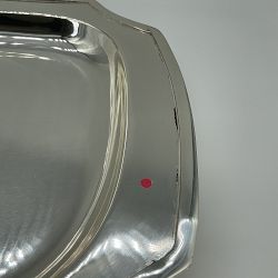 OPEN BOX:Silver Rectangle Tray, Large