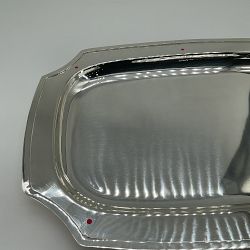 OPEN BOX:Silver Rectangle Tray, Large