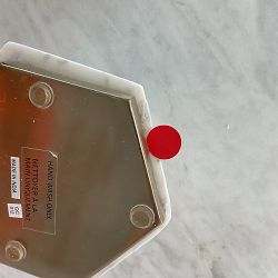 OPEN BOX:Williams Sonoma Honeycomb Pedestal Marble Fruit Bowl