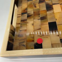 OPEN BOX:Horn and Bone Tray, Dark, Rectangular, 13" X 22"