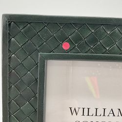 OPEN BOX:Woven Leather Frame, Dark Green, 8" x 10"