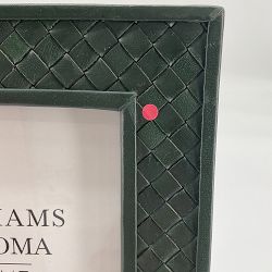 OPEN BOX:Woven Leather Frame, Dark Green, 8" x 10"