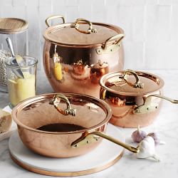 Ruffoni Historia Hammered Copper Stockpot with Vine Handle, 12-Qt.