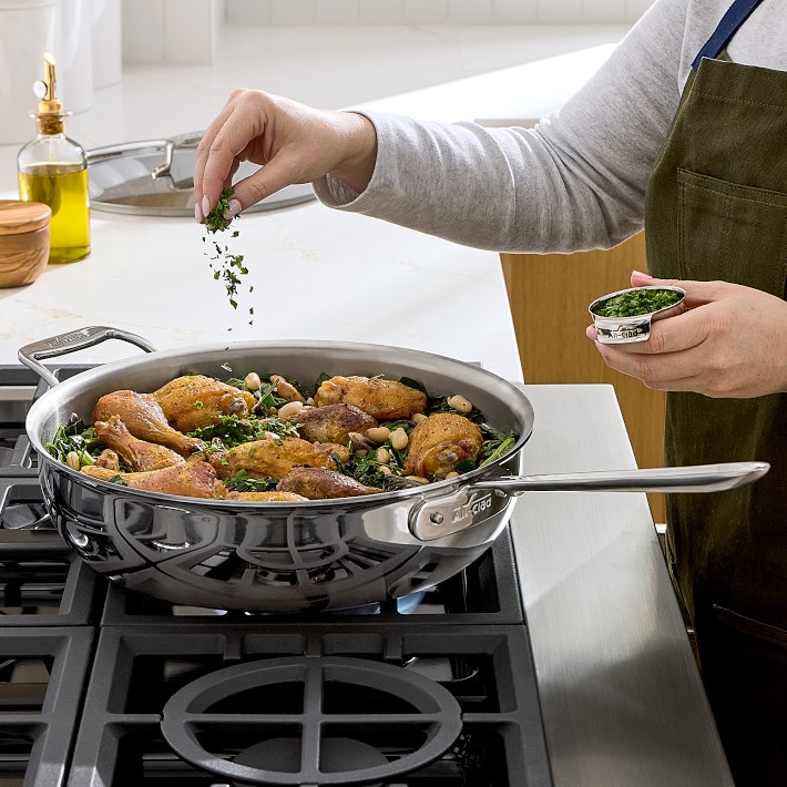 ウィリアムソヌマAll-Clad ステンレススチール 片手鍋 16cm All-Clad d5 Brushed Stainless-Steel Saucepans | Williams Sonoma